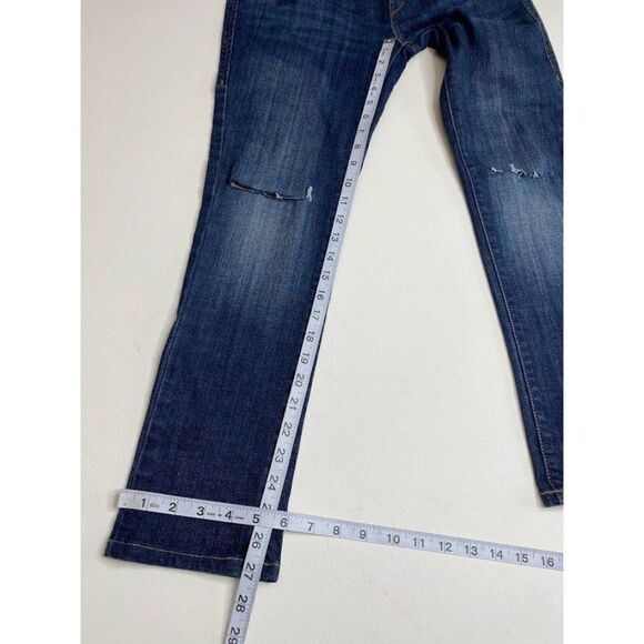 LEVIS Low Skinny 531 Ripped Distressed Jeans Sz 4 Short 4S - Picture 4 of 8